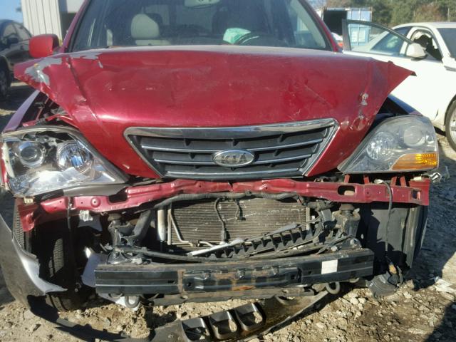 KNDJD736775666321 - 2007 KIA SORENTO EX BURGUNDY photo 9