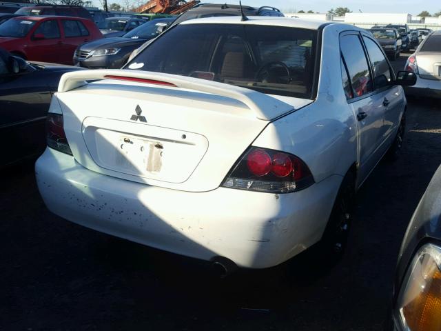 JA3AJ26E64U068803 - 2004 MITSUBISHI LANCER ES WHITE photo 4