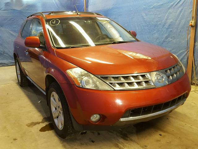 JN8AZ08W56W516240 - 2006 NISSAN MURANO SL RED photo 1