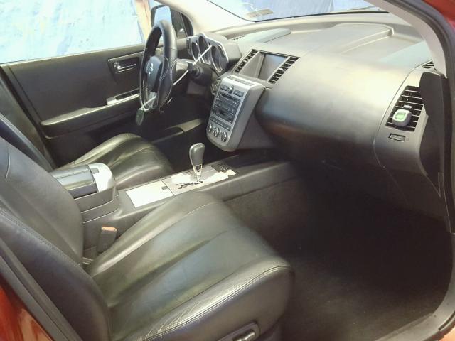 JN8AZ08W56W516240 - 2006 NISSAN MURANO SL RED photo 5