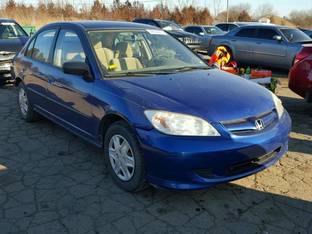 1HGES16314L025700 - 2004 HONDA CIVIC DX V BLUE photo 1