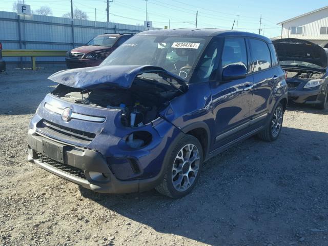 ZFBCFADH3FZ031350 - 2015 FIAT 500L TREKK BLUE photo 2