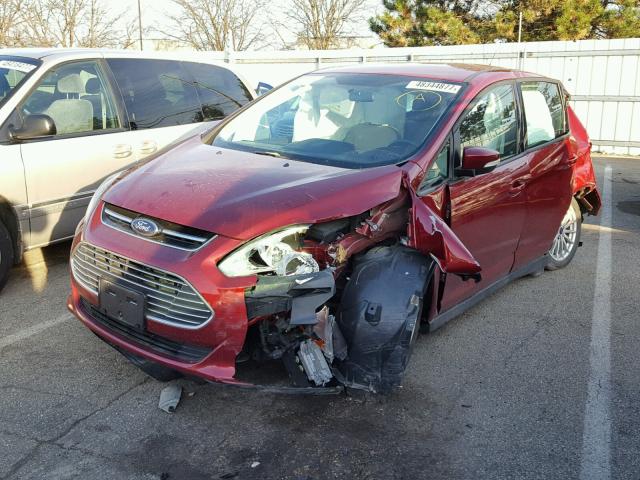 1FADP5AU1EL506234 - 2014 FORD C-MAX SE MAROON photo 2