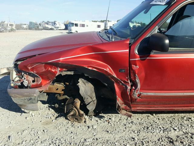 1FMDU32P5VUD28320 - 1997 FORD EXPLORER RED photo 9