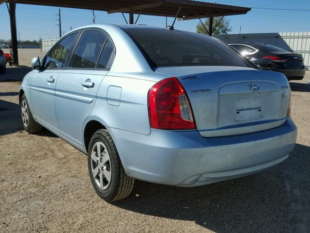 KMHCN4AC7BU592101 - 2011 HYUNDAI ACCENT GLS BLUE photo 3