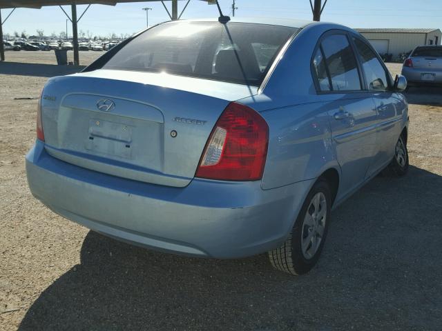 KMHCN4AC7BU592101 - 2011 HYUNDAI ACCENT GLS BLUE photo 4