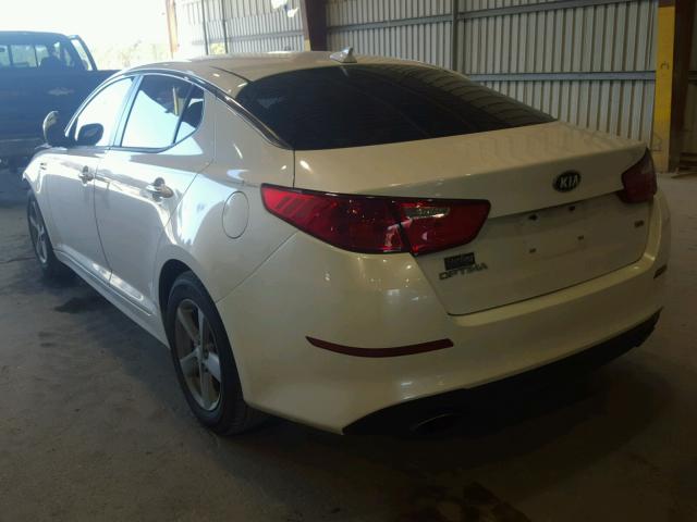 5XXGM4A70EG324884 - 2014 KIA OPTIMA LX WHITE photo 3