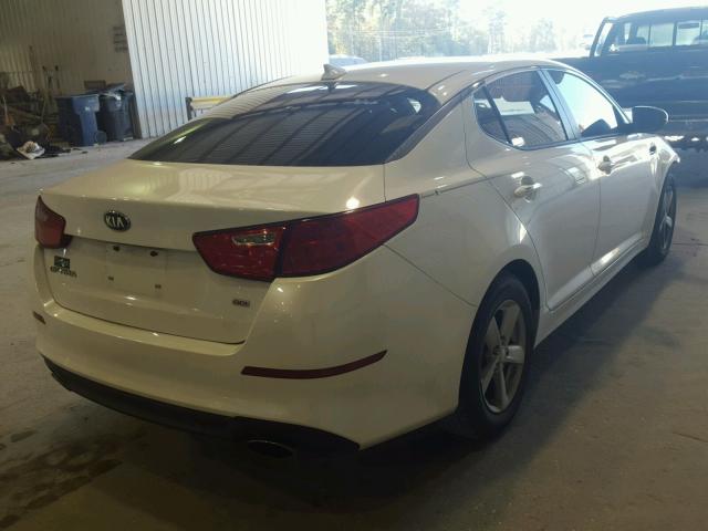 5XXGM4A70EG324884 - 2014 KIA OPTIMA LX WHITE photo 4