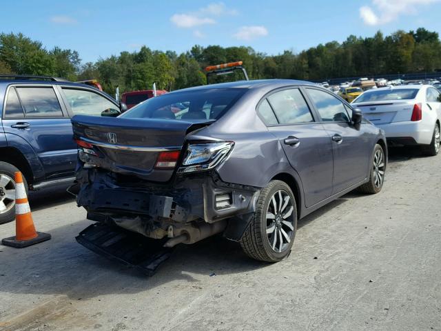 19XFB2F92EE255561 - 2014 HONDA CIVIC EXL ნაცრისფერი ფოტო 4