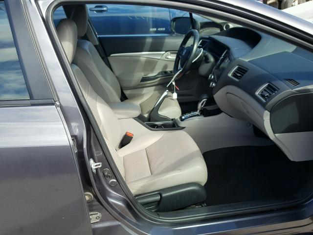19XFB2F92EE255561 - 2014 HONDA CIVIC EXL ნაცრისფერი ფოტო 5