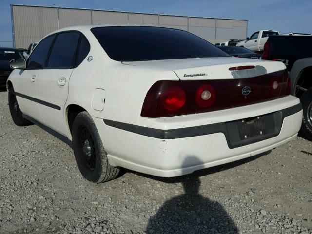 2G1WF55K539204988 - 2003 CHEVROLET IMPALA WHITE photo 3