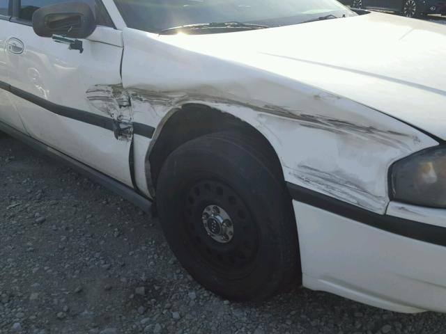 2G1WF55K539204988 - 2003 CHEVROLET IMPALA WHITE photo 9