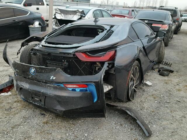 WBY2Z2C56FV392297 - 2015 BMW I8 BLACK photo 4