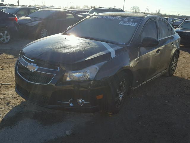 1G1PF5SC5C7263932 - 2012 CHEVROLET CRUZE LT BLACK photo 2