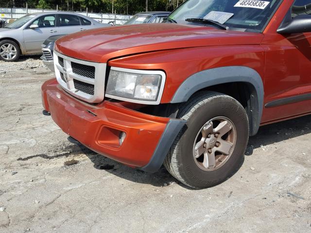 1D7HE72N18S585148 - 2008 DODGE DAKOTA TRX ORANGE photo 9