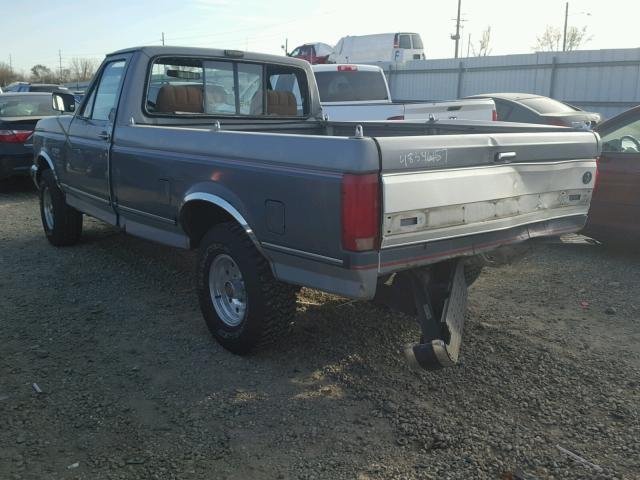 1FTDF15Y8MKA73454 - 1991 FORD F150 GRAY photo 3