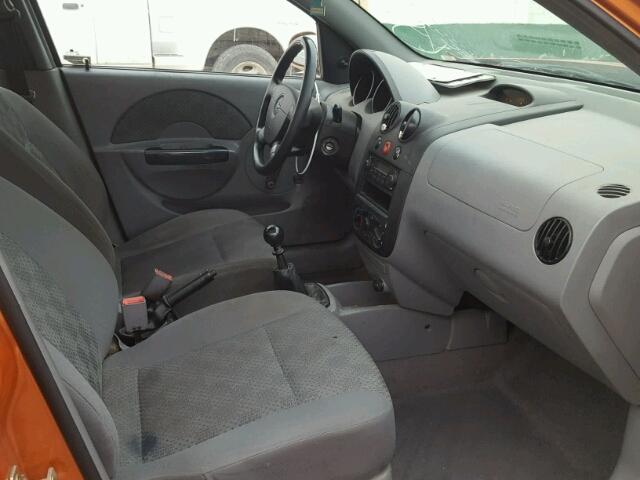 KL1TD626X5B452949 - 2005 CHEVROLET AVEO BASE 橙色 照片 5