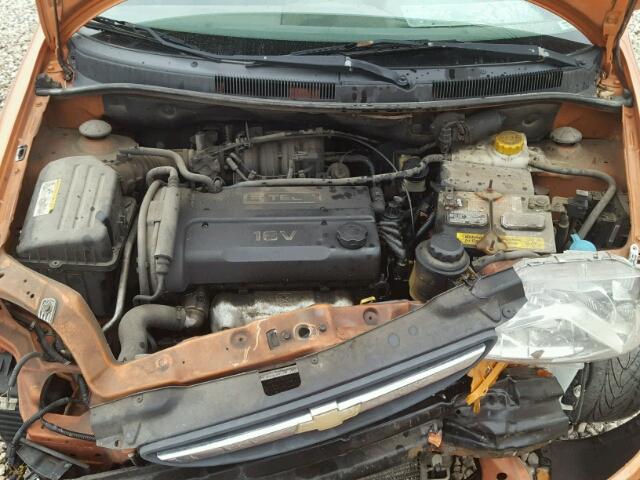KL1TD626X5B452949 - 2005 CHEVROLET AVEO BASE 橙色 照片 7