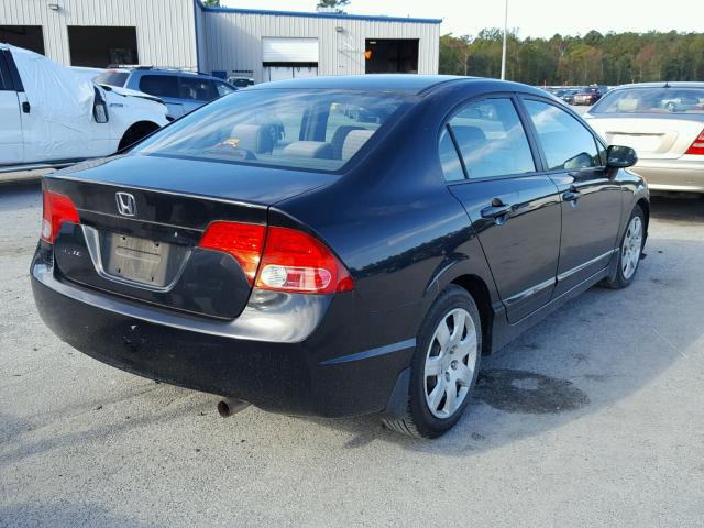 1HGFA16537L137962 - 2007 HONDA CIVIC LX BLACK photo 4