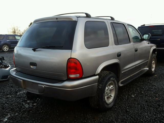 1B4HS28N4YF208283 - 2000 DODGE DURANGO GRAY photo 4