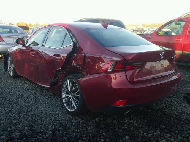 JTHCF1D25E5006320 - 2014 LEXUS IS 250 RED photo 3