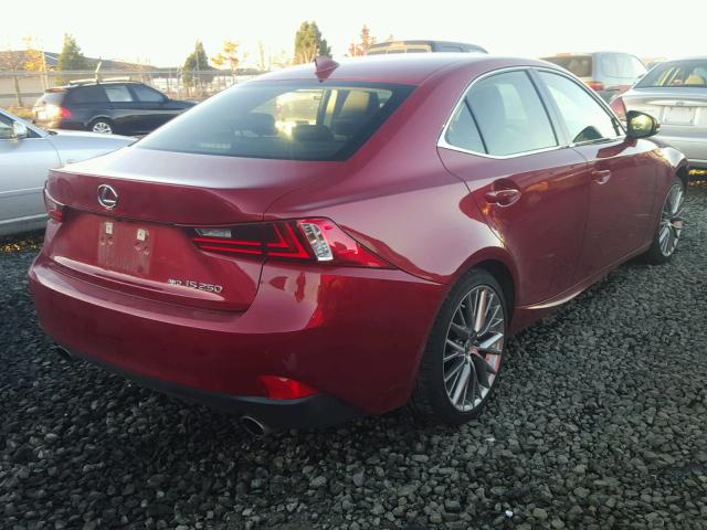 JTHCF1D25E5006320 - 2014 LEXUS IS 250 RED photo 4