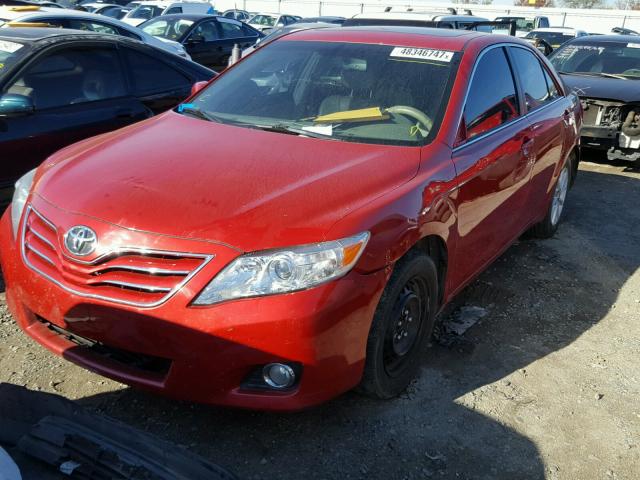 4T4BF3EK6BR206102 - 2011 TOYOTA CAMRY XLE RED photo 2