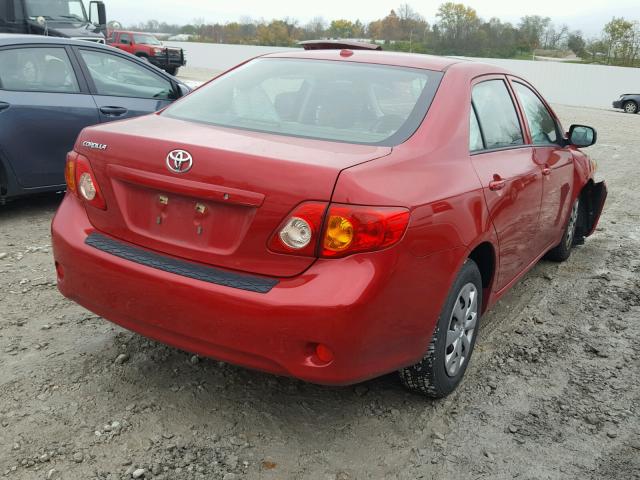 JTDBL40E69J036334 - 2009 TOYOTA COROLLA BA RED photo 4