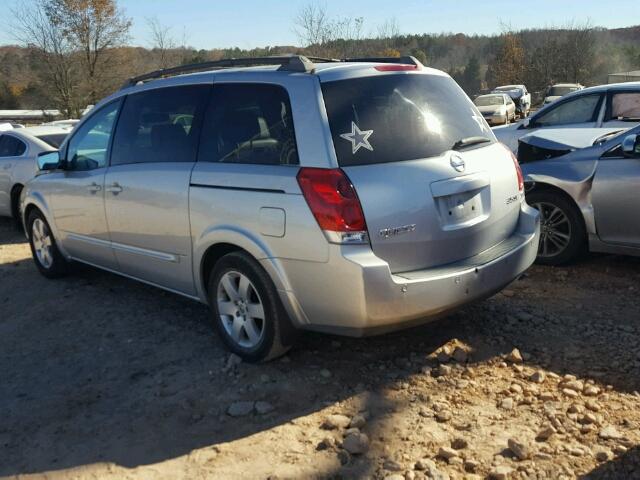 5N1BV28U75N123216 - 2005 NISSAN QUEST S SILVER photo 3