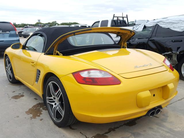 WP0CB29877U730664 - 2007 PORSCHE BOXSTER S YELLOW photo 3