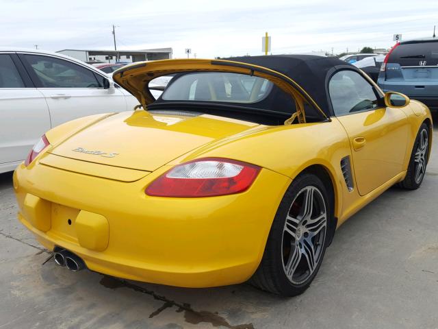 WP0CB29877U730664 - 2007 PORSCHE BOXSTER S YELLOW photo 4