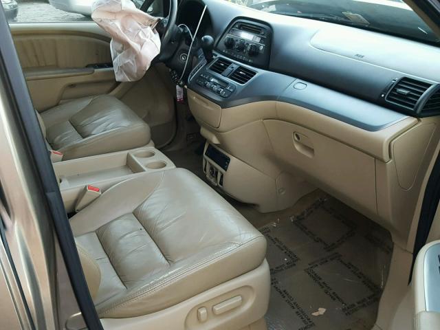 5FNRL38709B032768 - 2009 HONDA ODYSSEY EX BEIGE photo 5