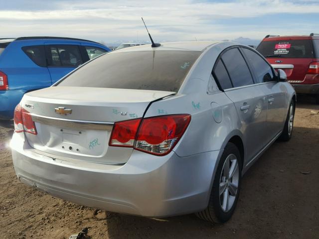 1G1PE5SB0D7100844 - 2013 CHEVROLET CRUZE LT SILVER photo 4