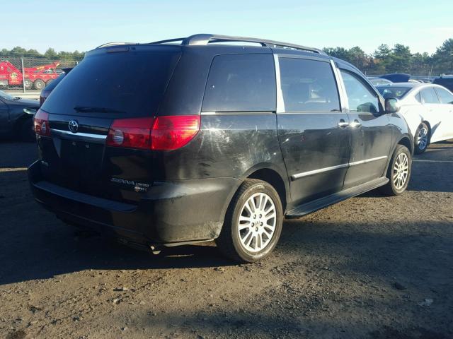 5TDBK22C58S013163 - 2008 TOYOTA SIENNA XLE BLACK photo 4