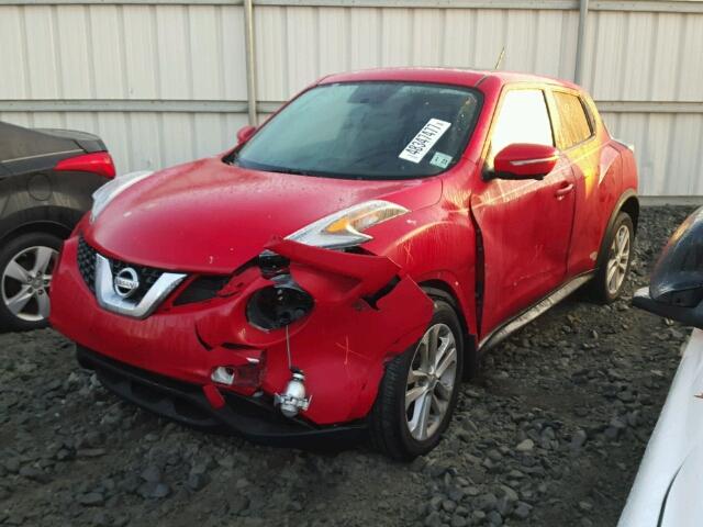 JN8AF5MV2FT550088 - 2015 NISSAN JUKE S RED photo 2