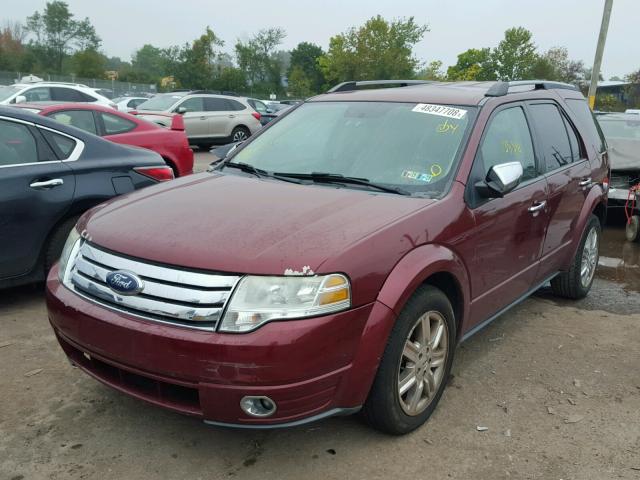 1FMDK03W68GA05911 - 2008 FORD TAURUS X L MAROON photo 2