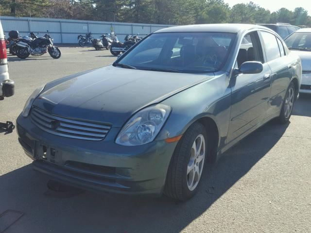 JNKCV51E83M008901 - 2003 INFINITI G35 GREEN photo 2