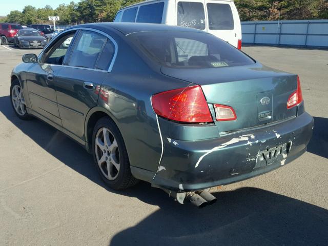 JNKCV51E83M008901 - 2003 INFINITI G35 GREEN photo 3