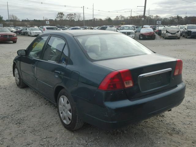 1HGES26741L022164 - 2001 HONDA CIVIC EX GREEN photo 3