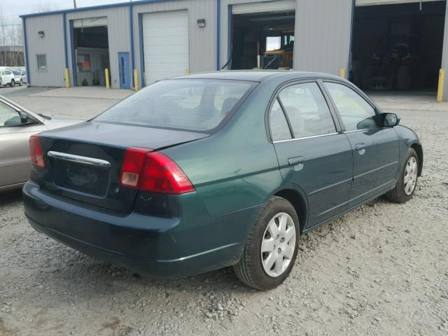 1HGES26741L022164 - 2001 HONDA CIVIC EX GREEN photo 4