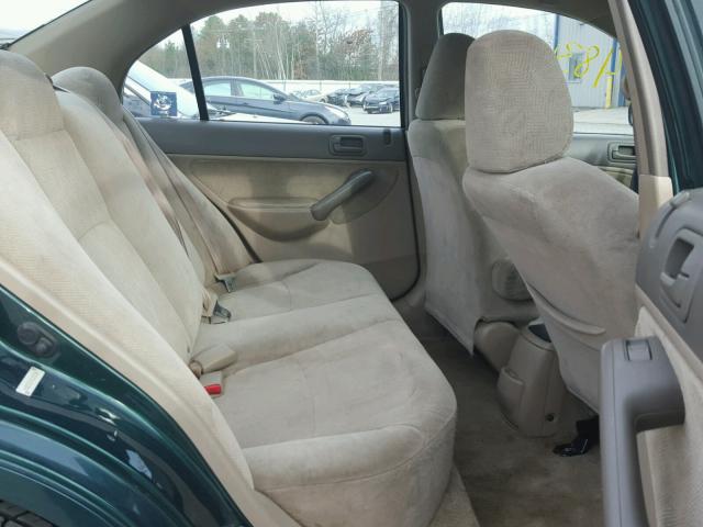 1HGES26741L022164 - 2001 HONDA CIVIC EX GREEN photo 6