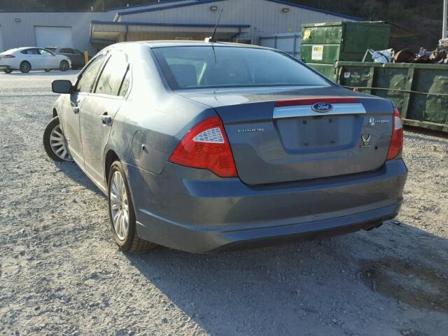 3FADP0L32BR113301 - 2011 FORD FUSION HYB BLUE photo 3