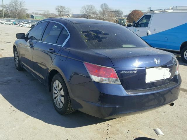 1HGCP2F37AA136810 - 2010 HONDA ACCORD LX BLUE photo 3