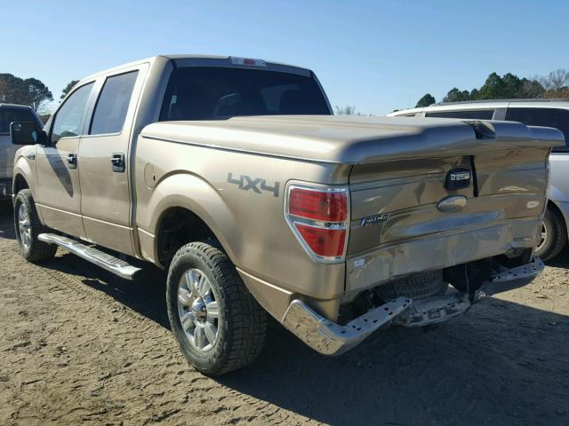 1FTFW1EF3CFA66300 - 2012 FORD F150 SUPER GOLD photo 3