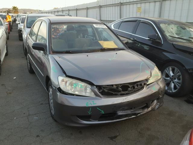 2HGES16524H591895 - 2004 HONDA CIVIC LX SILVER photo 1