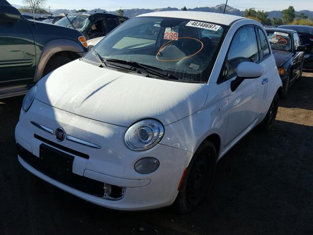 3C3CFFARXET208705 - 2014 FIAT 500 POP WHITE photo 2