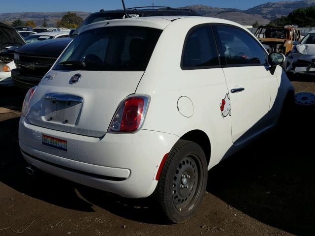 3C3CFFARXET208705 - 2014 FIAT 500 POP WHITE photo 4