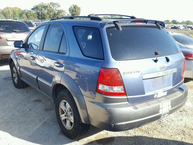 KNDJC733835079421 - 2003 KIA SORENTO EX BLUE photo 3