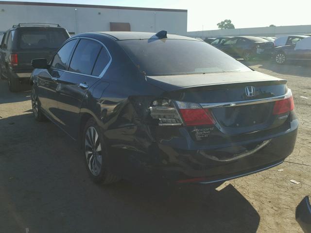 1HGCR6F35EA001087 - 2014 HONDA ACCORD HYB BLACK photo 3