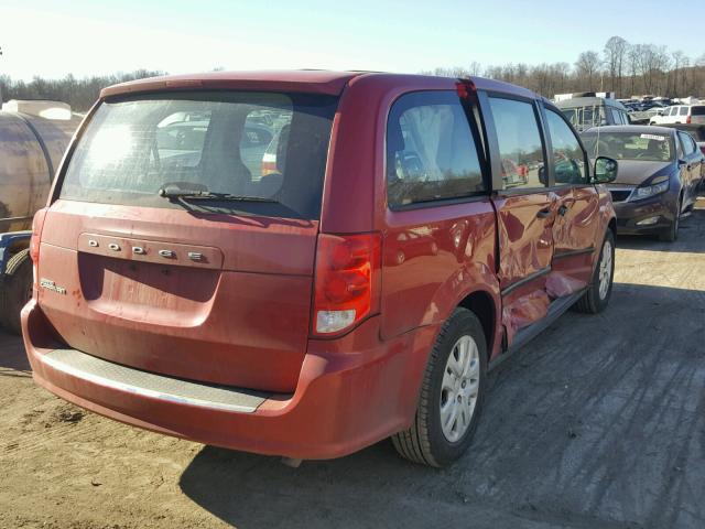 2C4RDGBG3ER231048 - 2014 DODGE GRAND CARA RED photo 4